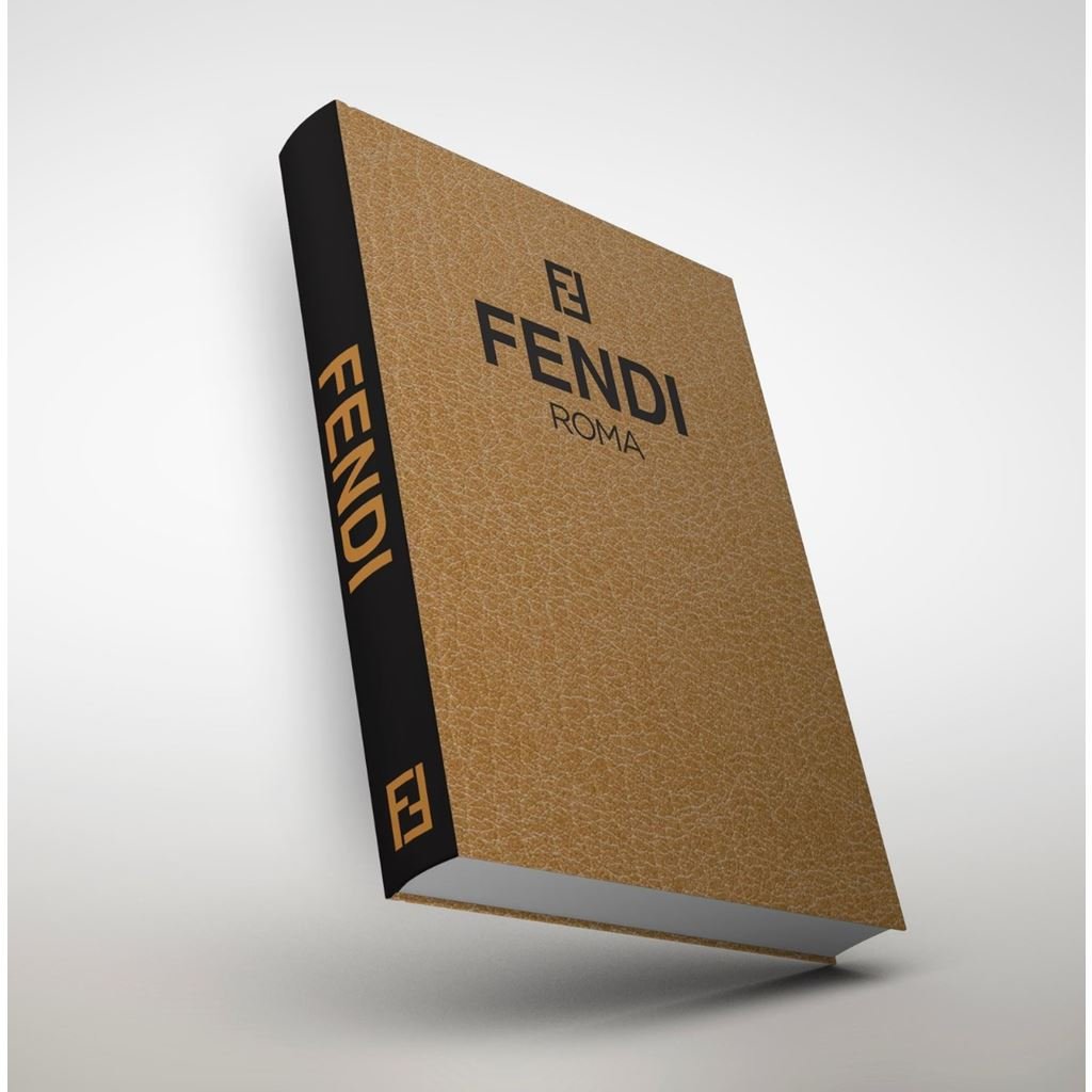 Caixa Livro Fendi Amarelo Queimado - Grande